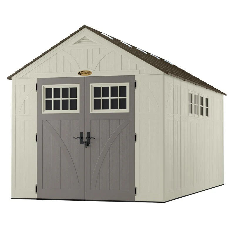 Suncast Tremont Plastic Storage Shed, 8 ft. W x 16 ft. D - BMS8165