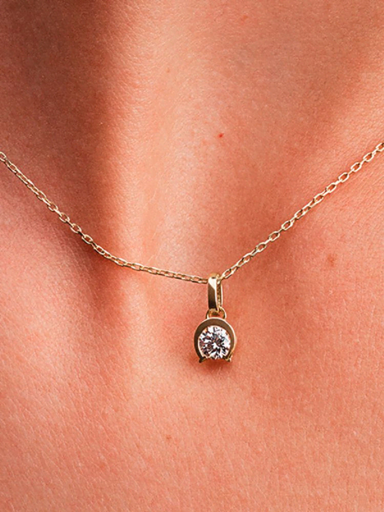 Pandora Talisman 14k Gold Lab-grown Diamond Horseshoe Pendant