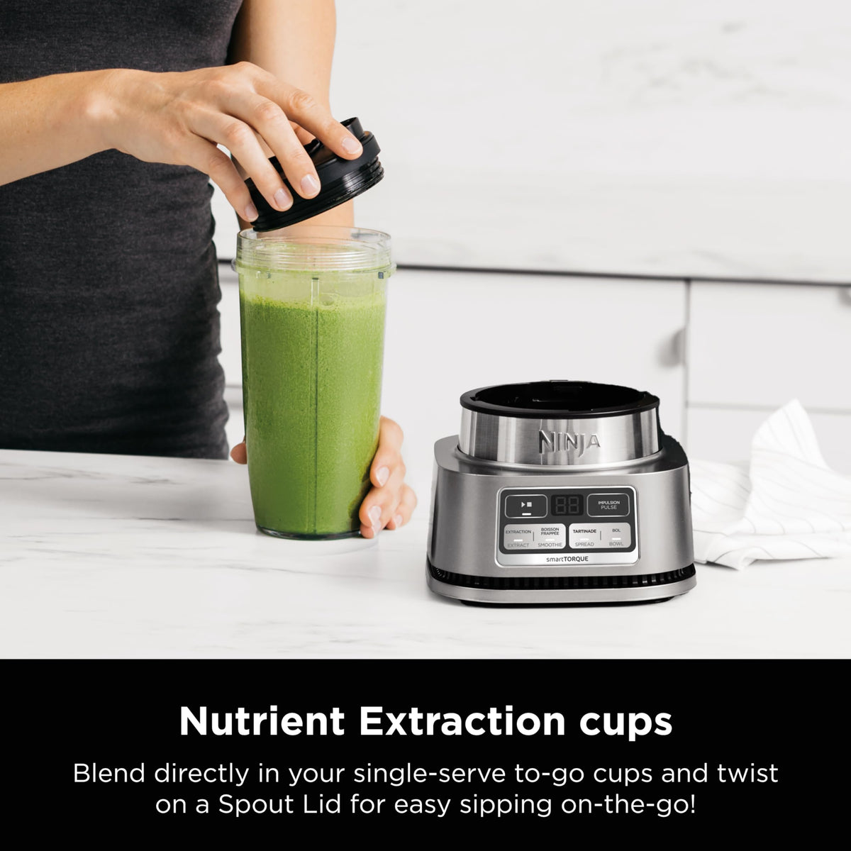 Ninja Smoothie Bowl Maker And Nutrient Extraction Blender, 14 oz And 24 oz, Stainless - SS101