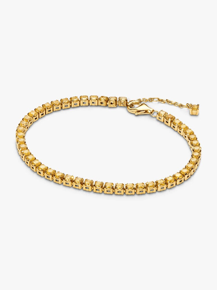 Sparkling Yellow Bracelet and Earring Set