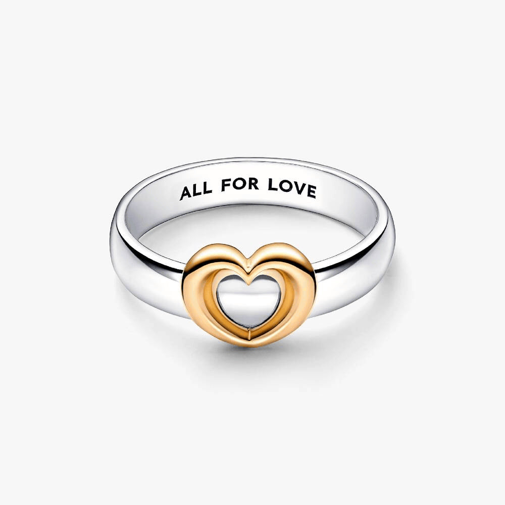 FINAL SALE - Radiant Two-tone Sliding Heart Ring
