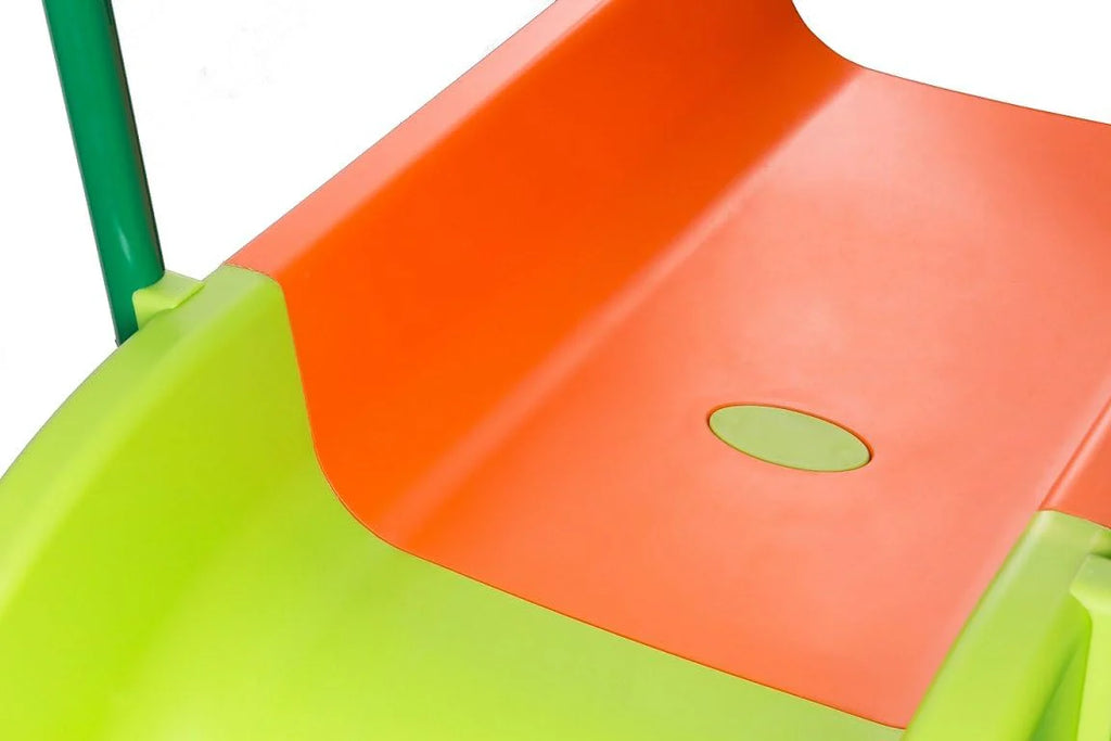 SLIDEWHIZZER Outdoor Playset Slide Climber, 10 ft, Orange Green - Kids Slide