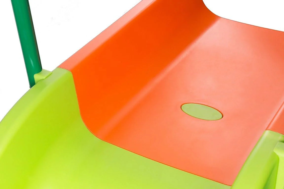 SLIDEWHIZZER Outdoor Playset Slide Climber, 10 ft, Orange Green - Kids Slide