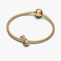 Gold Sparkling Bow Bracelet Set