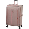 LONDON FOG Newcastle Softside Expandable 8-Wheel Spinner Luggage, Rose Charcoal Herringbone, Checked-Large 28-Inch