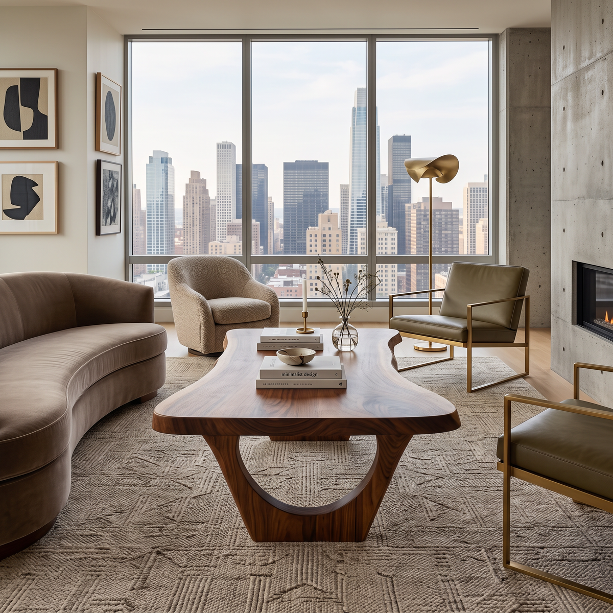 Contemporary Coffee Table Live Edge Design For Living Room