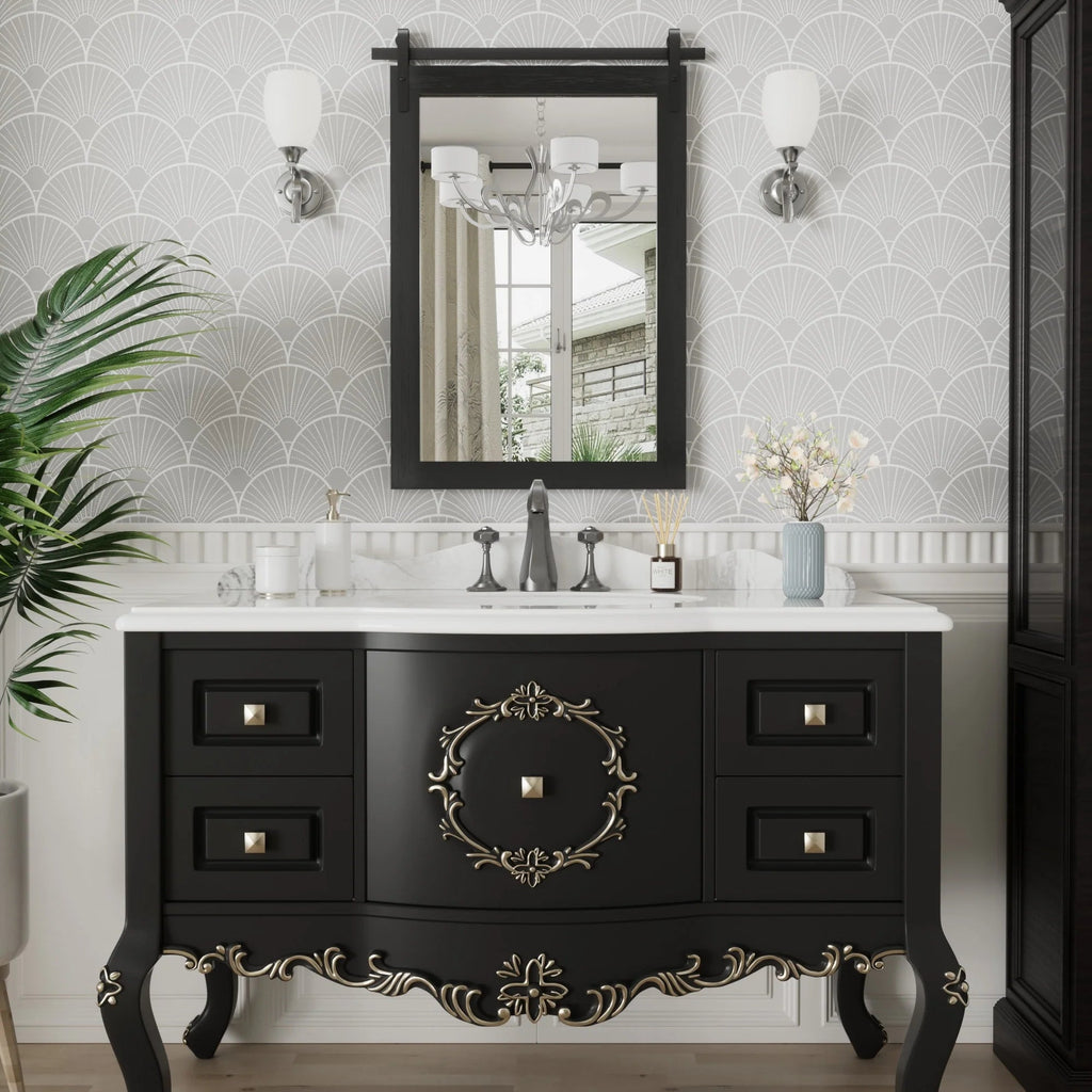 Rectangular Wall Mirror With Wood Frame, 18 x 26 in, 22 x 30 in, 24 x 36 in, or 40 x 26 in - Multiple Sizes