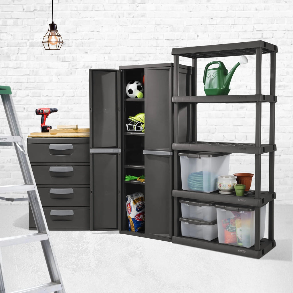 Sterilite 4 Drawer Plastic Storage Unit, Dark Gray, 1 Count - 4 Drawer Unit