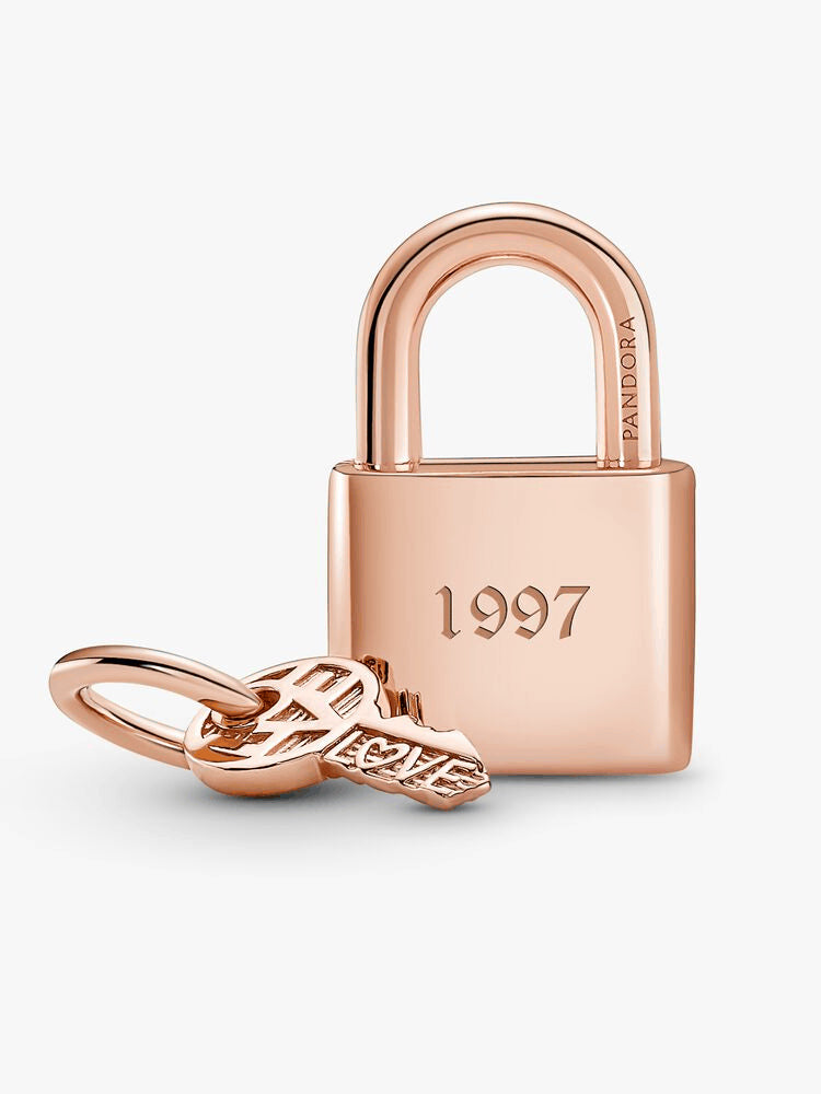 Padlock & Key Dangle Charm