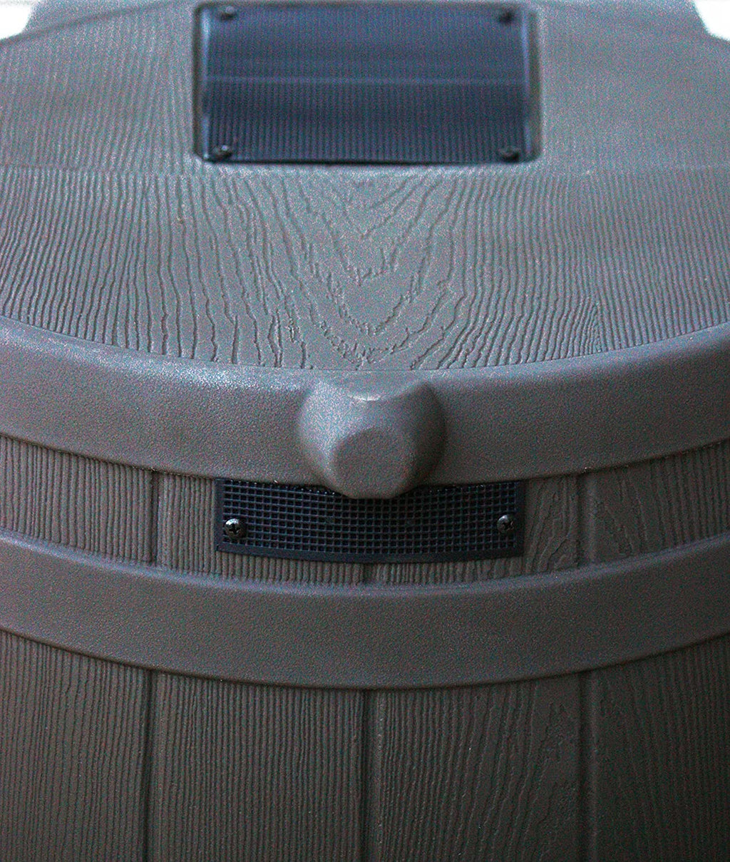 50-Gallon Outdoor Plastic Rain Barrel