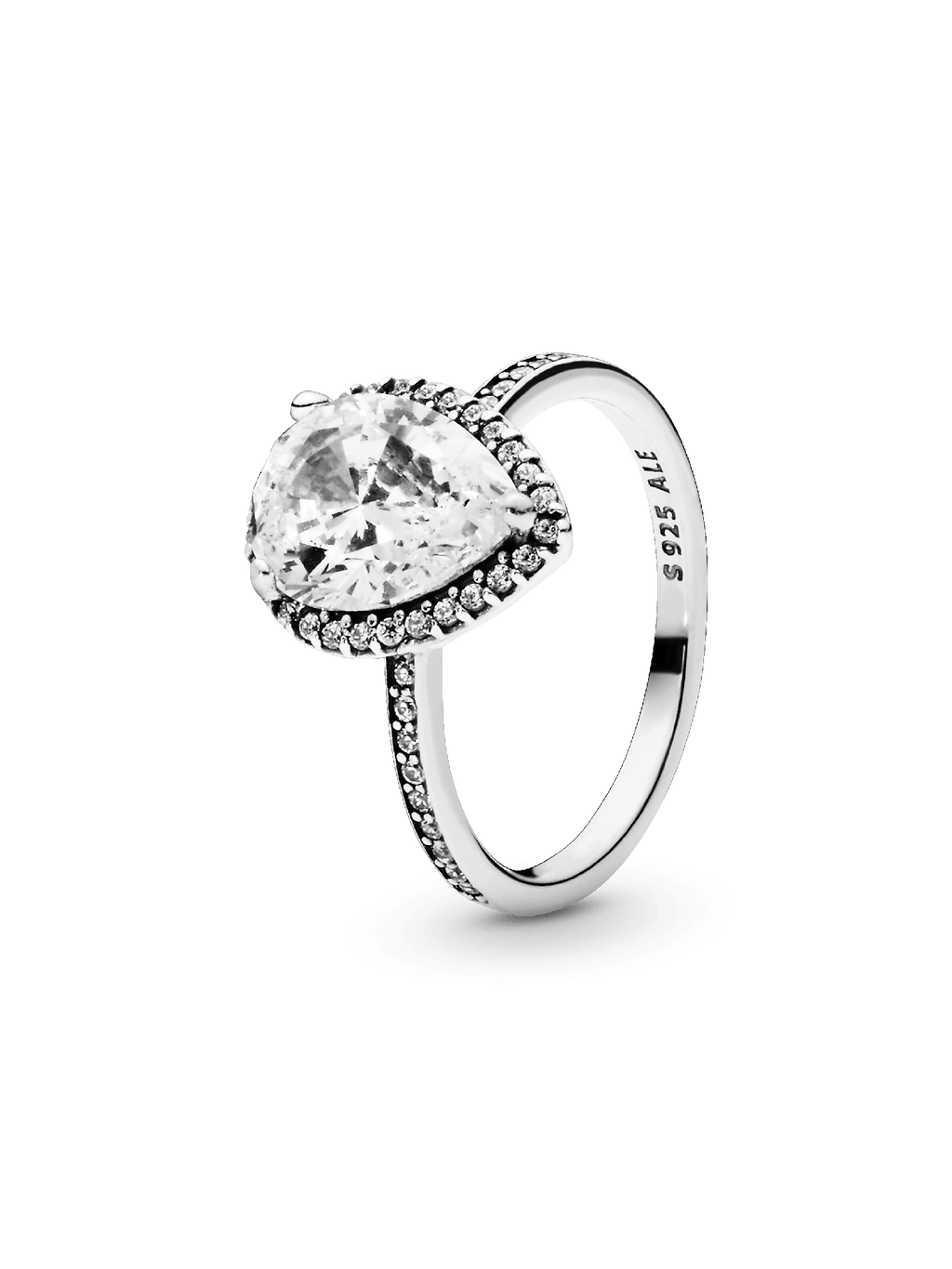 FINAL SALE - Sparkling Teardrop Halo Ring