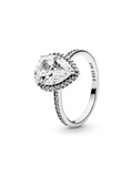 FINAL SALE - Sparkling Teardrop Halo Ring