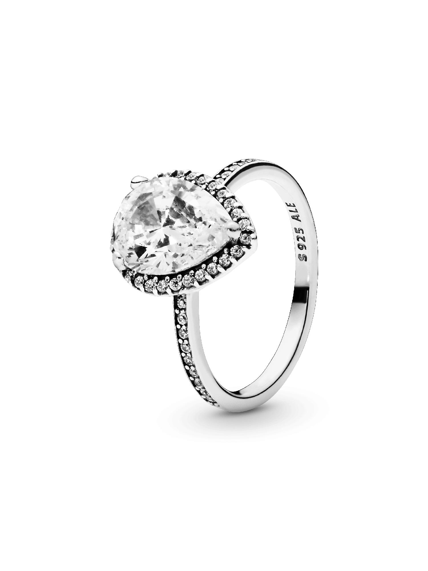 FINAL SALE - Sparkling Teardrop Halo Ring