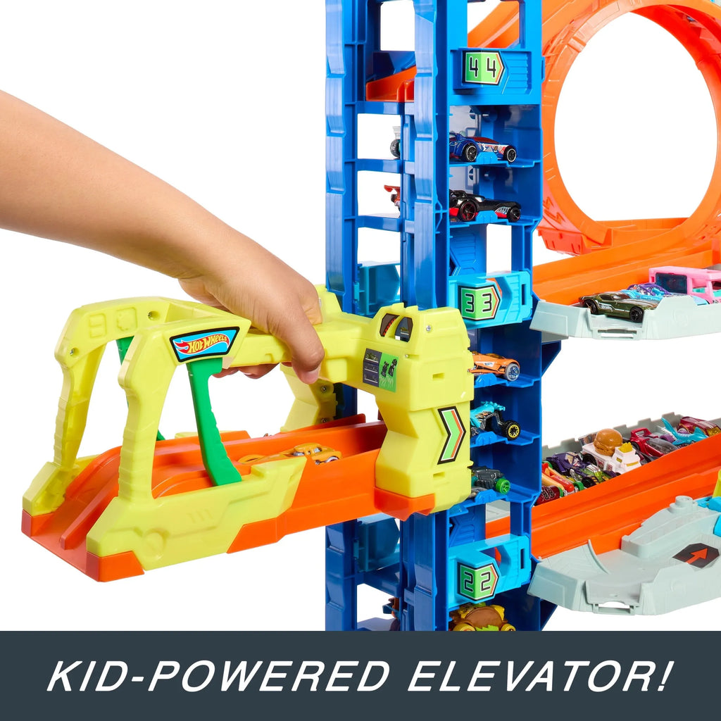 Hot Wheels City Ultimate Garage Playset With 2 Die-Cast Cars, Storage For 50+ Cars, Child Age 4-8