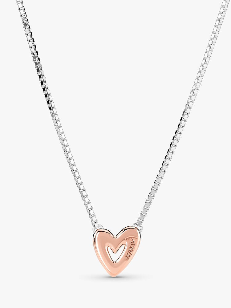 Sparkling Freehand Heart Necklace