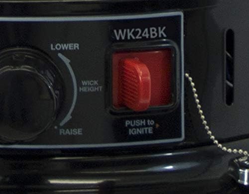 23,000 BTU Indoor Kerosene Heater, No Electricity Needed, Black
