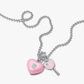 Heart Key & Padlock Necklace Set