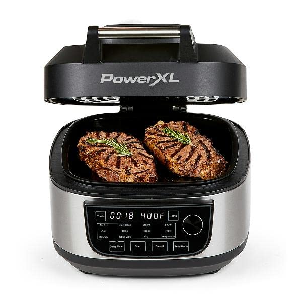 12-in-1 Grill And Air Fryer Combo, 6-Qt, 1550W, Stainless Steel