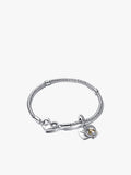 Two-tone Happy Anniversary Charm & Bracelet Set