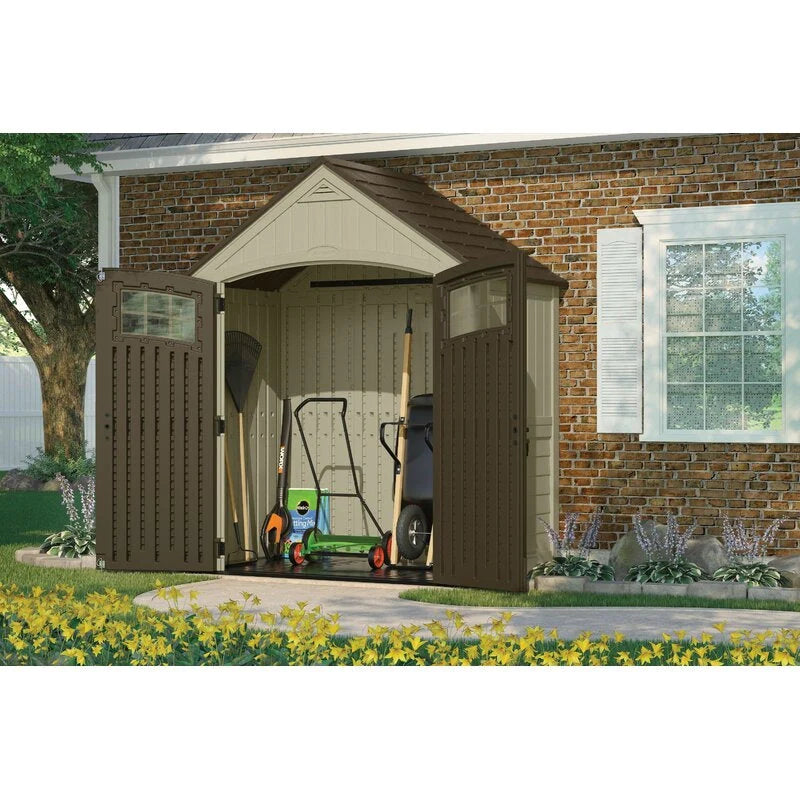 Sutton Outdoor Plastic Storage Shed 7 ft 5 in W x 4 ft D