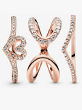 Lots of Love and Sparkle Stacking Ring Set