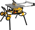 10 in 15A Table Saw With Rolling Stand - 32-1/2 in Rip Capacity Portable Jobsite Saw