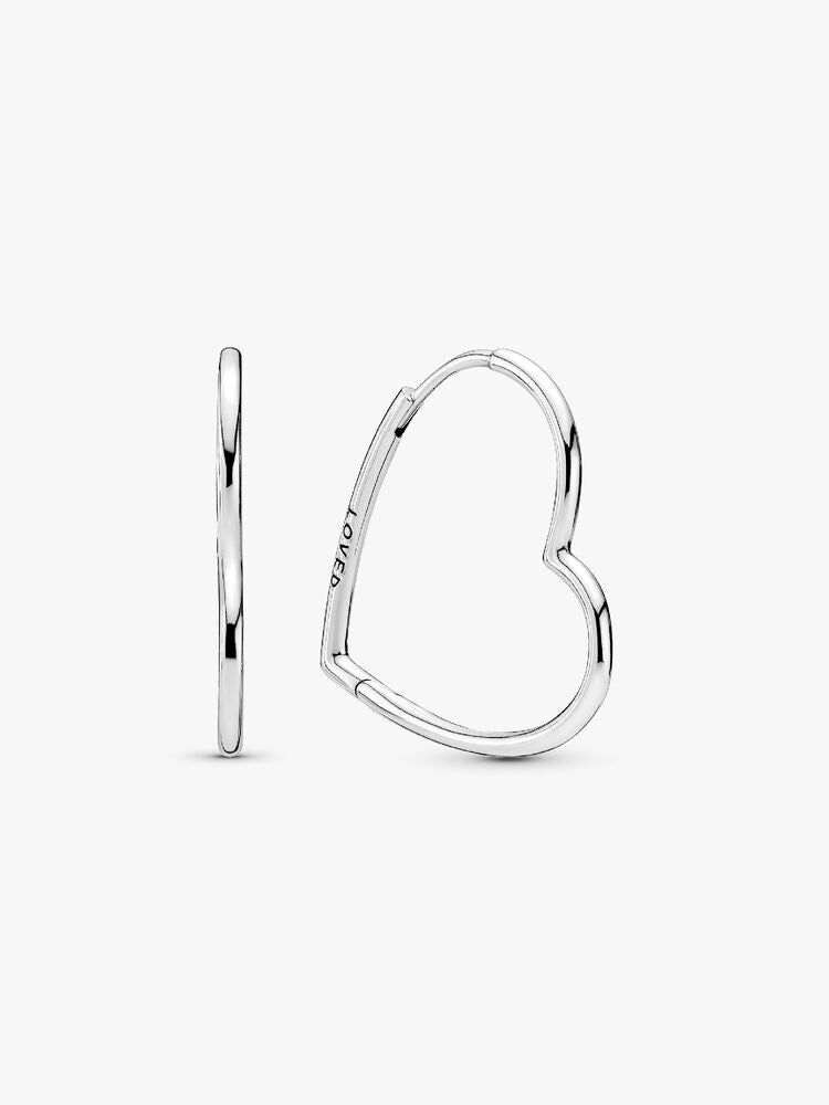 Asymmetrical Heart Hoop Earrings