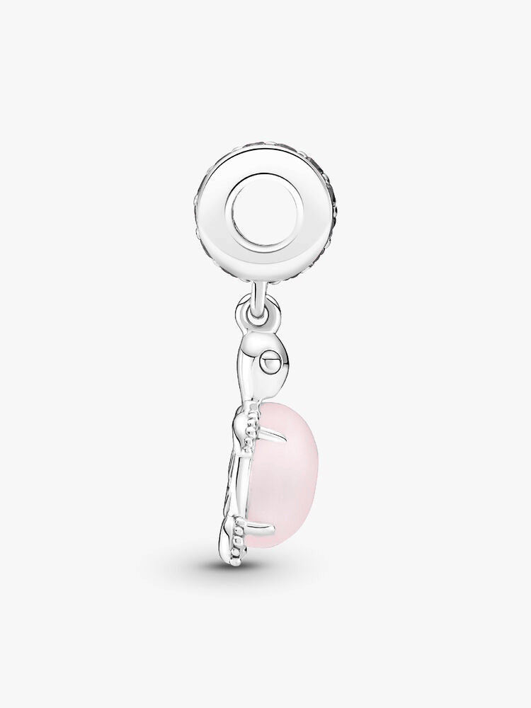 Murano Glass Pink Sea Turtle Dangle Charm