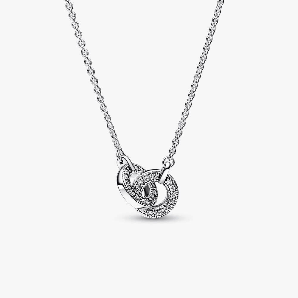Pandora Signature Intertwined Pavé Pendant Necklace