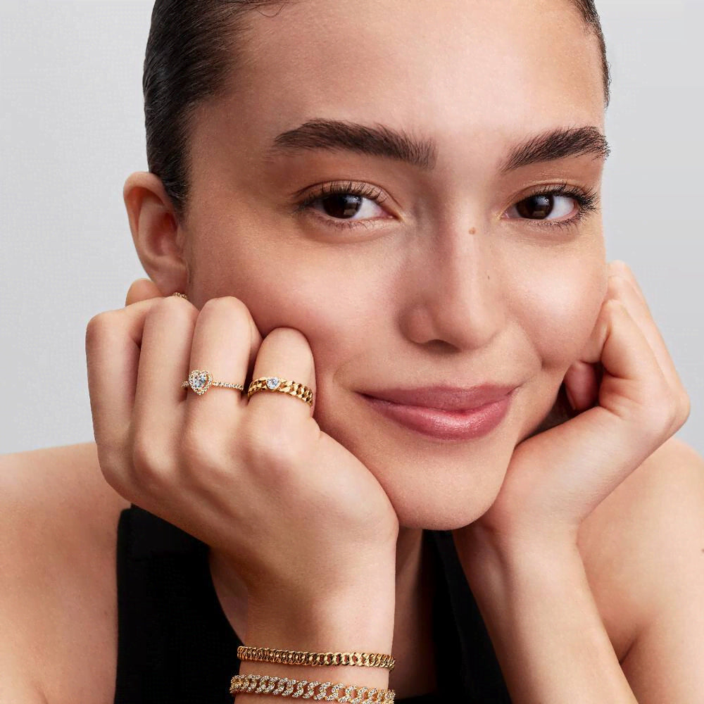 Heart Cuban Chain Ring