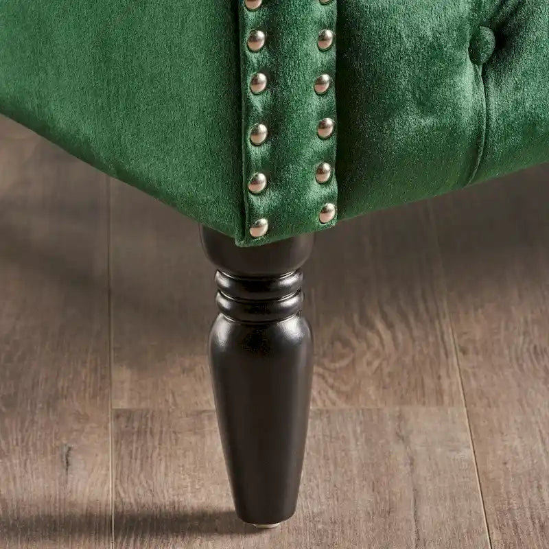 Christopher Knight Home Velvet Tufted Scroll Arm Loveseat, 30.75 x 51.5 x 30.5 Inches - Milani