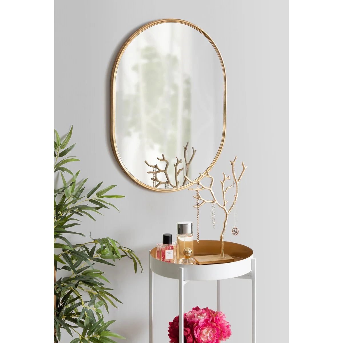 Capsule Framed Wall Mirror, 16x48, 18x24, 22x34, 24x36, Black, Bronze, Gold, Gray, Silver, Antique-Bronze