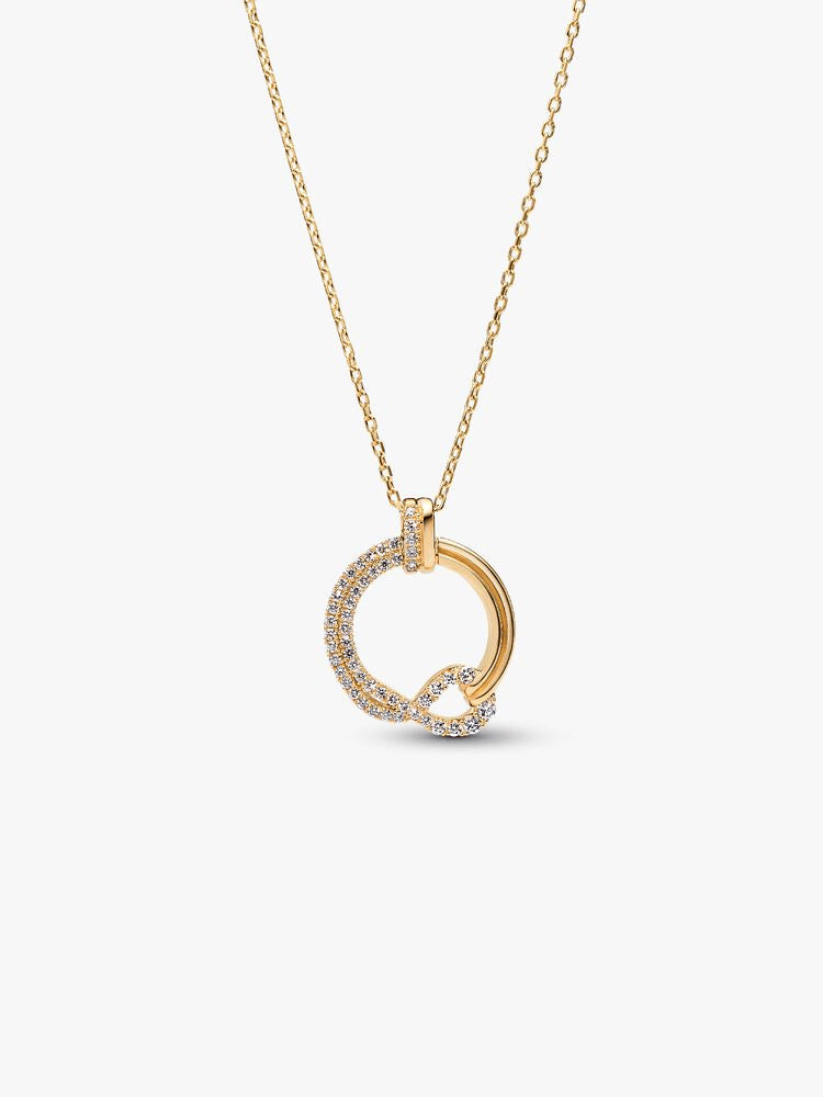 Pandora Infinite Lab-grown Diamond Pavé Circle Pendant Necklace