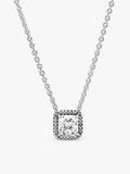Square Sparkle Halo Necklace