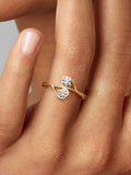 Pandora Infinite 14k Gold Double Lab-grown Diamond Ring
