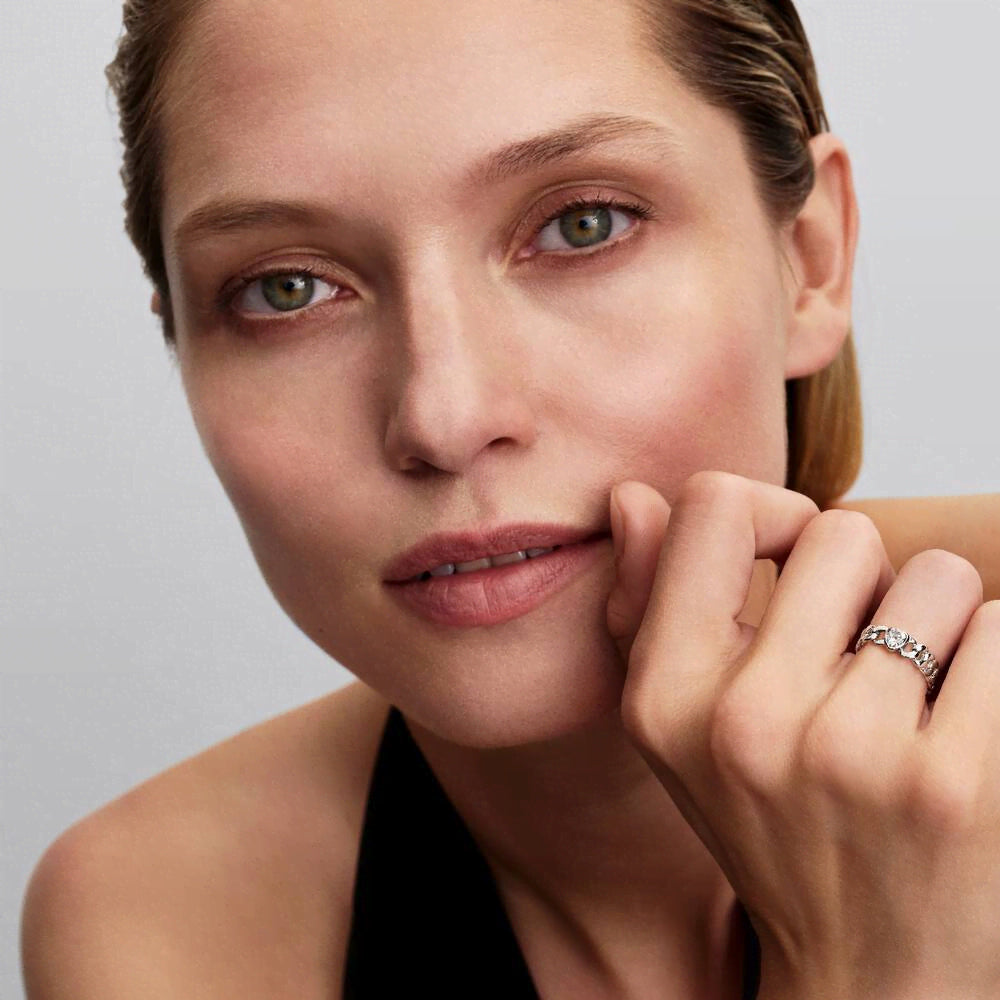 Heart Cuban Chain Ring