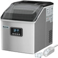 Stainless Steel Countertop Ice Maker, 48 lbs/24h, Silver, Self-Cleaning LCD Display