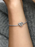 Sparkling Entwined Hearts Charm