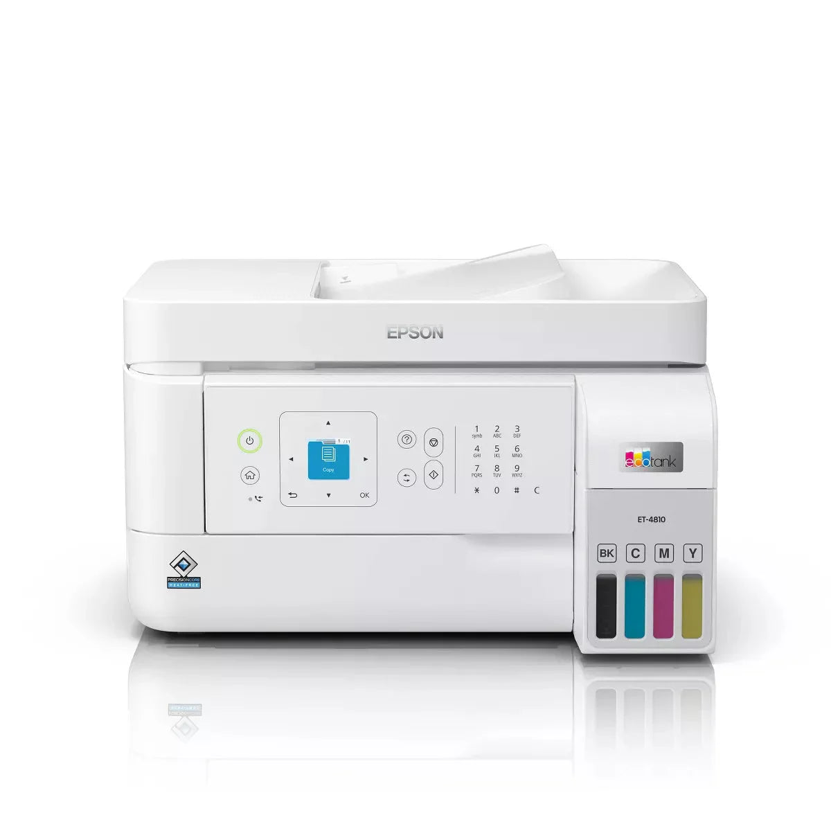 Epson EcoTank All-in-One Color Inkjet Printer Scanner Copier - White - ET-4810
