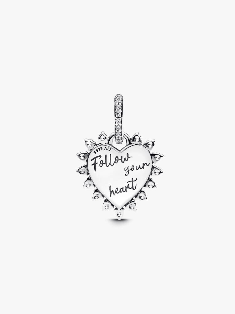 Spinnable Arrow Heart Dangle Charm