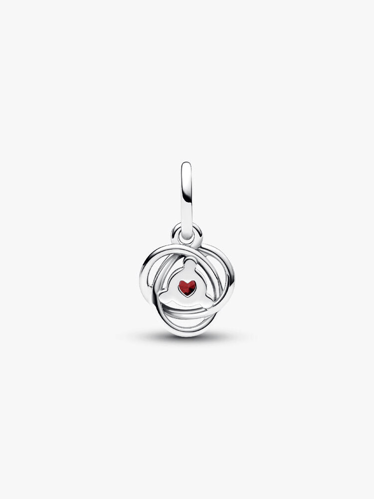 Red Eternity Circle Dangle Charm