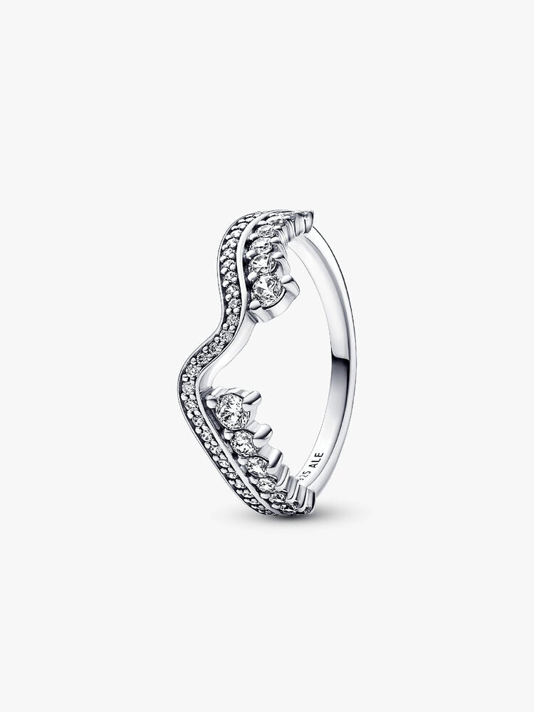 FINAL SALE - Sparkling Asymmetric Wave Ring