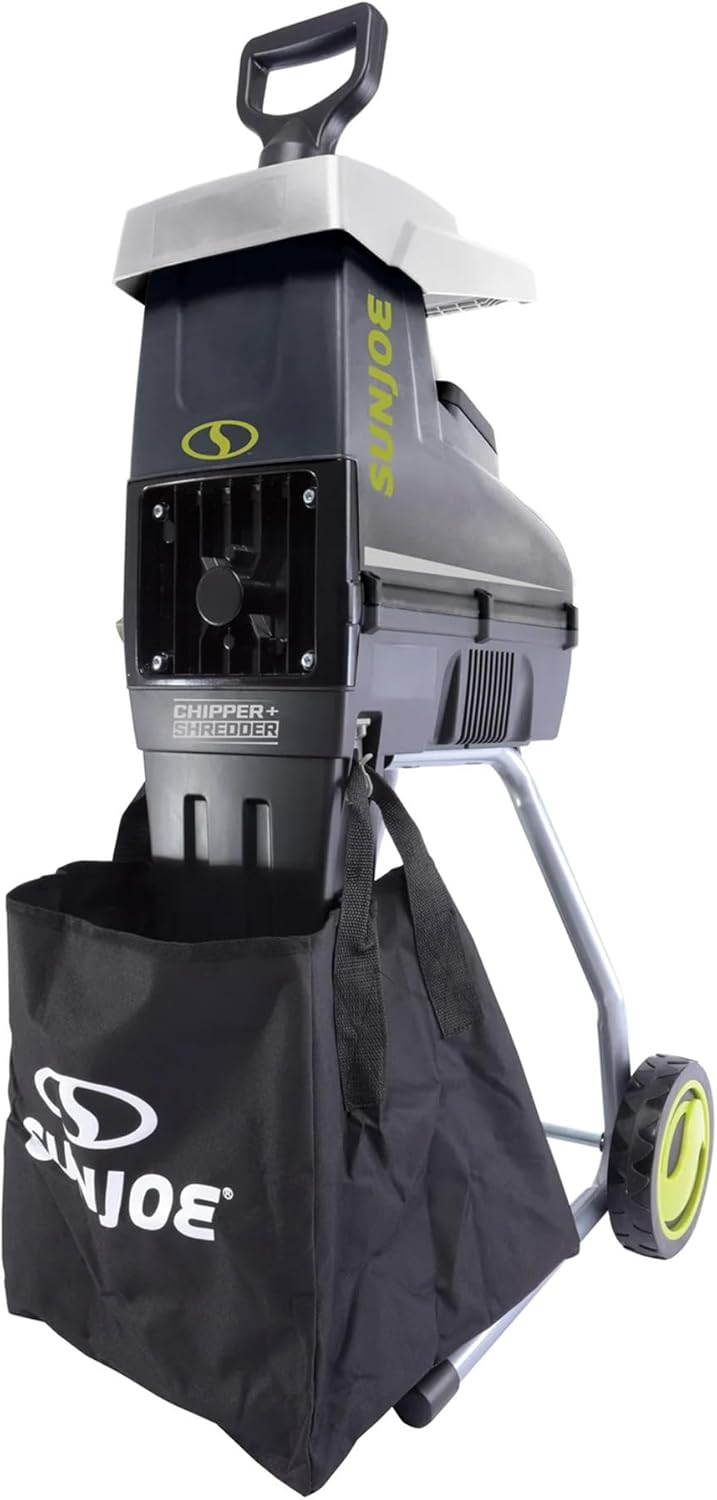 Electric Silent Wood Chopper/Deburr Machine, 15 Amp, 1.7 Inches, 21:1, 7 Inch Wheels - Green