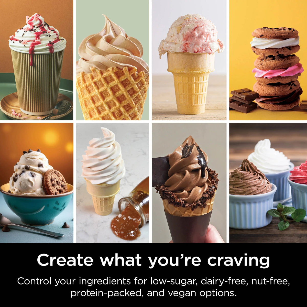 Ninja Swirl By CREAMi Soft Serve And Ice Cream Maker, 13 One-Touch Programs - NC701