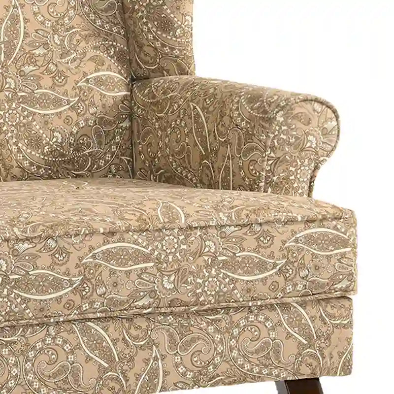 Traditional Wingback Upholstered Accent Chairs, Set of 2, 31 W x 31.8 D x 42.9 H