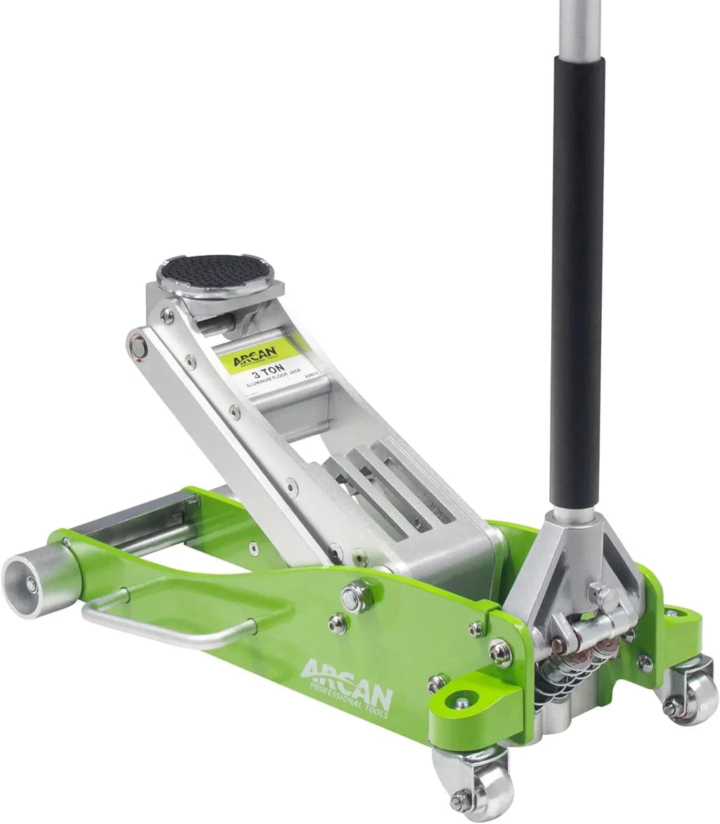Tools 3-Ton Aluminum Floor Jack, 6000 lb Capacity, Green - A20018_A20019