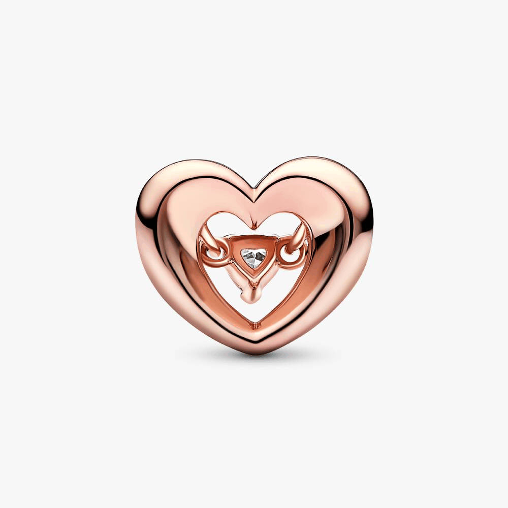Radiant Heart & Floating Stone Charm