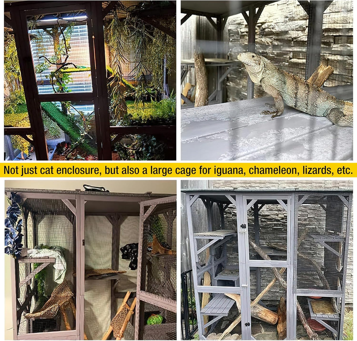 Large Walk-In Outdoor Cat Enclosure With 7 Platforms