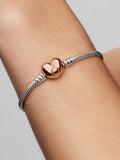 Moments Heart & Snake Chain Bracelet