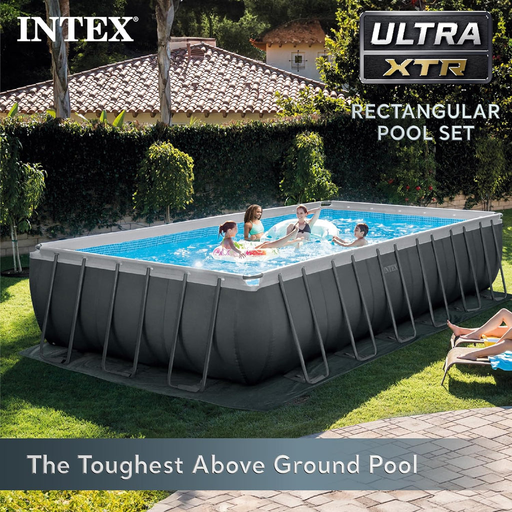 Intex Ultra XTR Rectangular Above Ground Pool Set, 216in L x 108in W x 52in H, Blue - 26355EH